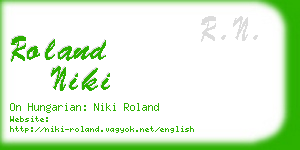 roland niki business card